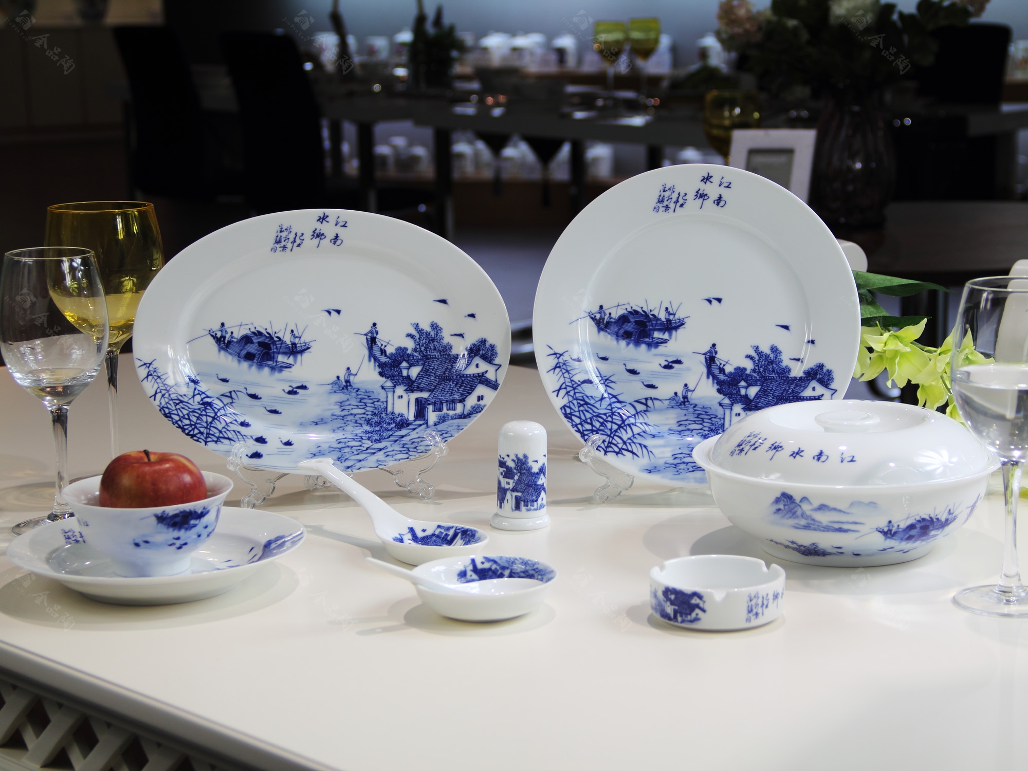 56頭中餐具--江南水鄉
